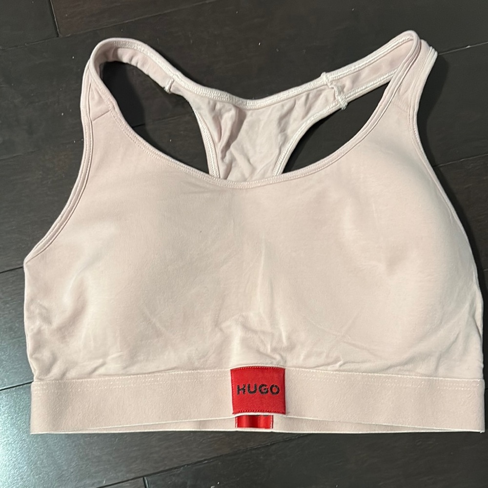 HUGO Pink Racerback Sports Bra Intimates